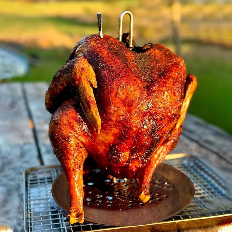 CHGJ Stainless Steel Turkey Fryer Stand Kit,Turkey Chicken Fryer Stand and Hanger Set,suitable for outdoor turkey deep fryers,Turkey Fryer Grill Stainless Steel Accessories With Drip Pan - Image 5